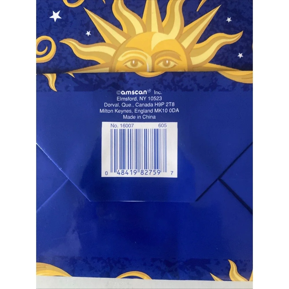 Vintage Gift Bag Celestial Sun Moon Stars Y2K Boho Whimsigoth